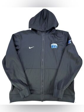 Nike Therma Flex Showtime BYU Cougars Basketball Full Zip Hoodie Men’s XL Black